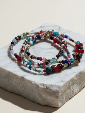 Multicolor Seed Bead Wrap Bracelet - Handcrafted Women’s Jewelry
